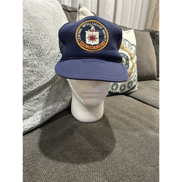 Vintage Central Intelligence Agency San Sun Foam Mesh Trucker Hat Snapback NWOT - Picture 1 of 9